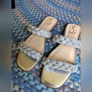 Sam Edelman Inette Rhinestone Braided‎ Glam Sandals
